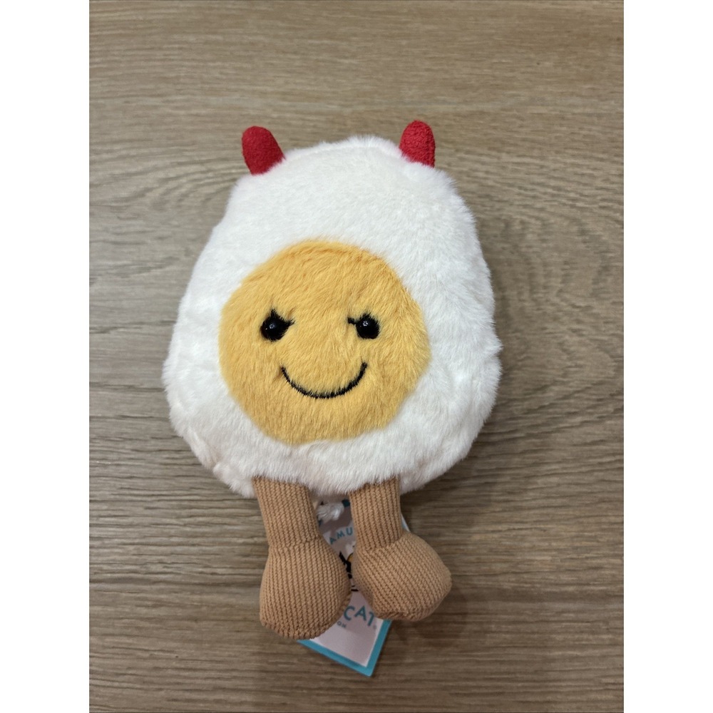 Jellycat Amusables Devilled Egg Retired Plush Devil Horns A2DEGG NWT